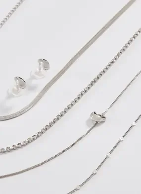 Conjunto 1 Brinco E 4 Colares