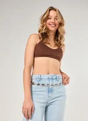 Cinto Corrente Prateada Flores