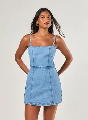 Vestido Jeans Com Short Embutido