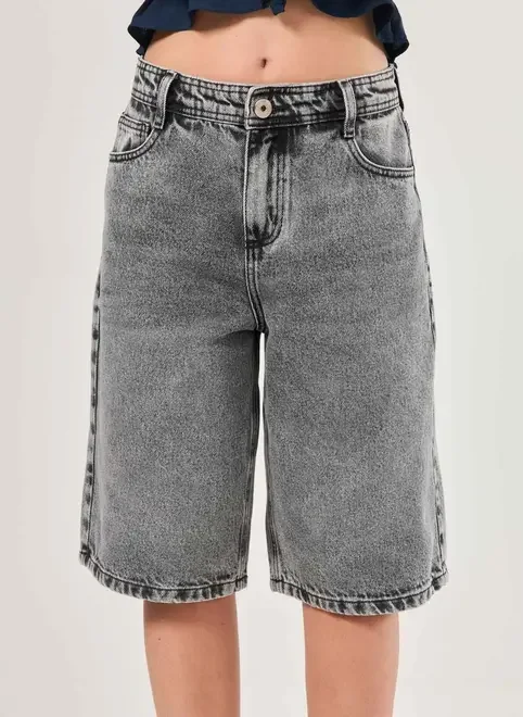 Jorts Baggy Jeans Cinza