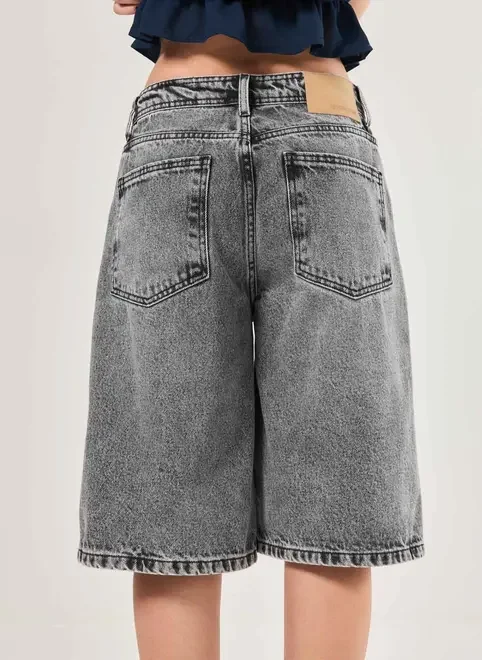 Jorts Baggy Jeans Cinza