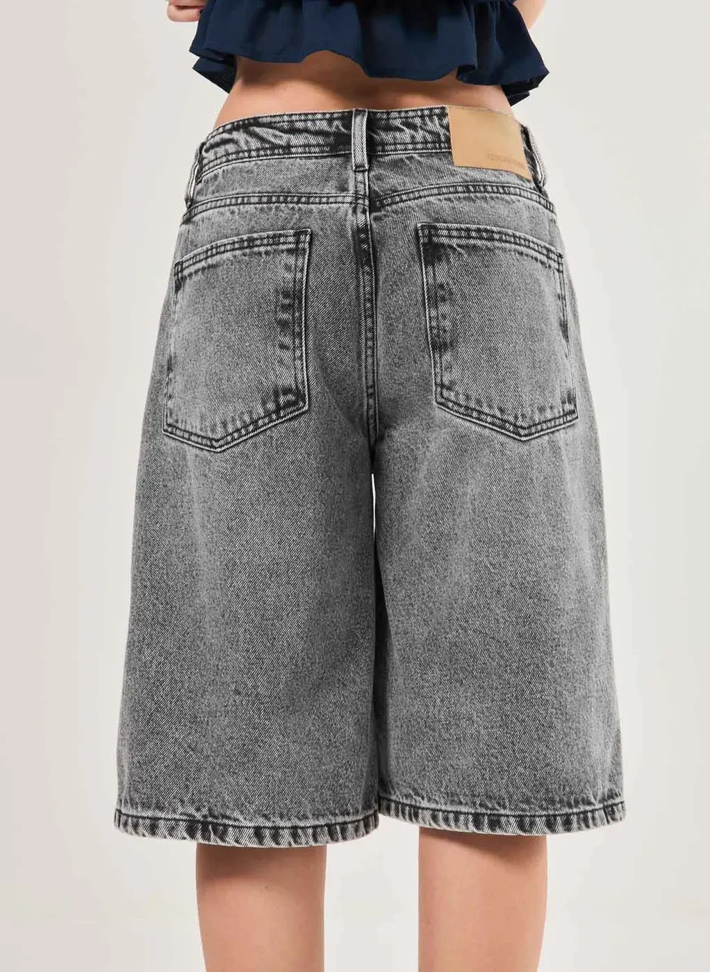 Jorts Baggy Jeans Cinza