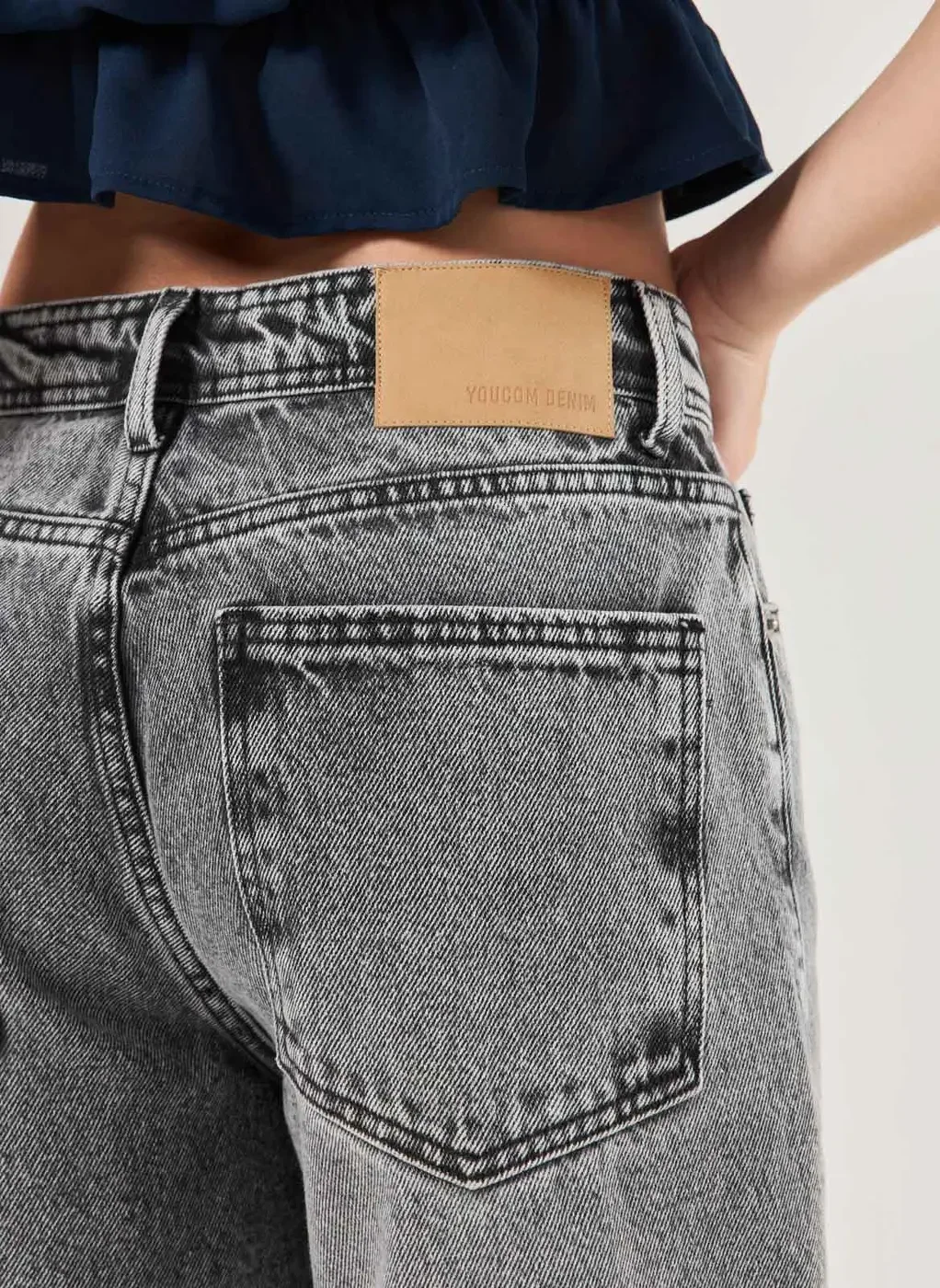 Jorts Baggy Jeans Cinza