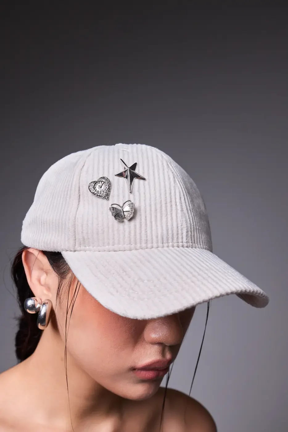 Conjunto Com 3 Broches Prateados