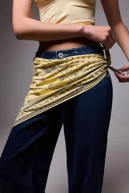 Lenço Amarelo Manteiga Paisley