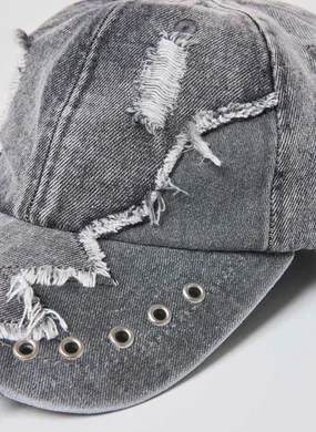 Boné Jeans Destroyed Ilhoses