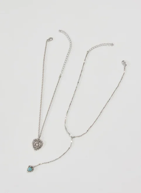 Conjunto Colares Prateados Boho