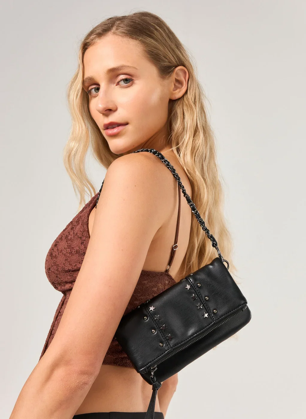 Bolsa Poliuretano Estrelas Alça Dupla