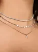 Conjunto 3 Colares Prateados Zircônia
