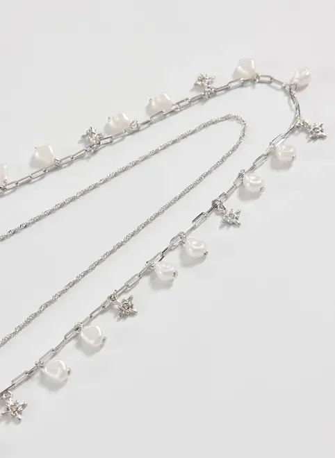 Belly Chain Estelas E Pérolas Artificiais