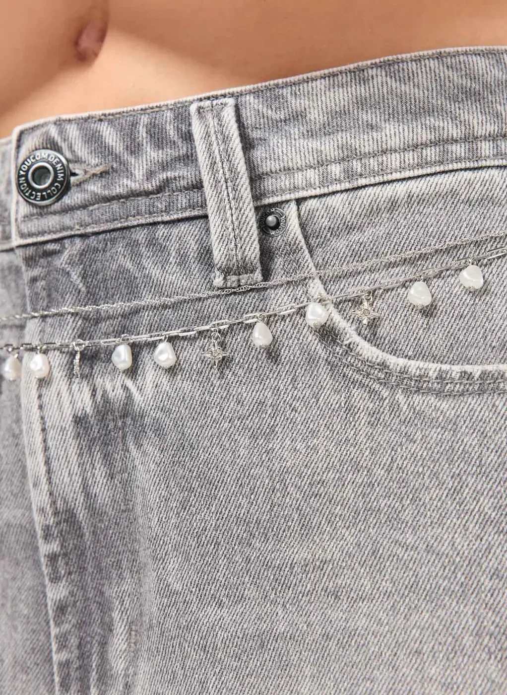 Belly Chain Estelas E Pérolas Artificiais