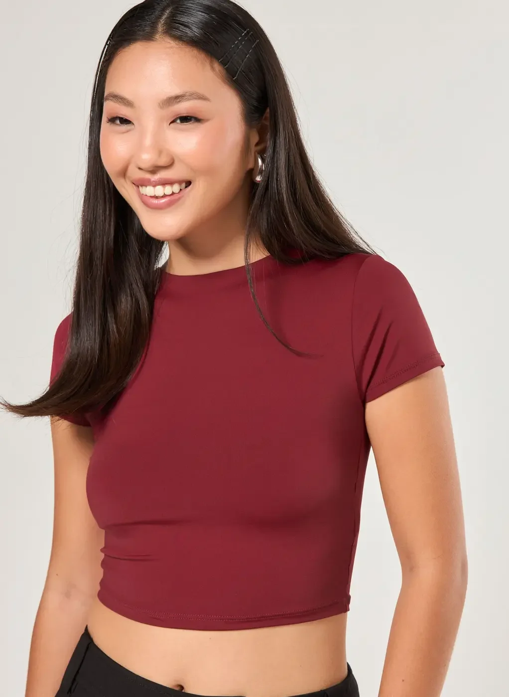 Cropped Poliamida Costas Abertas Torção