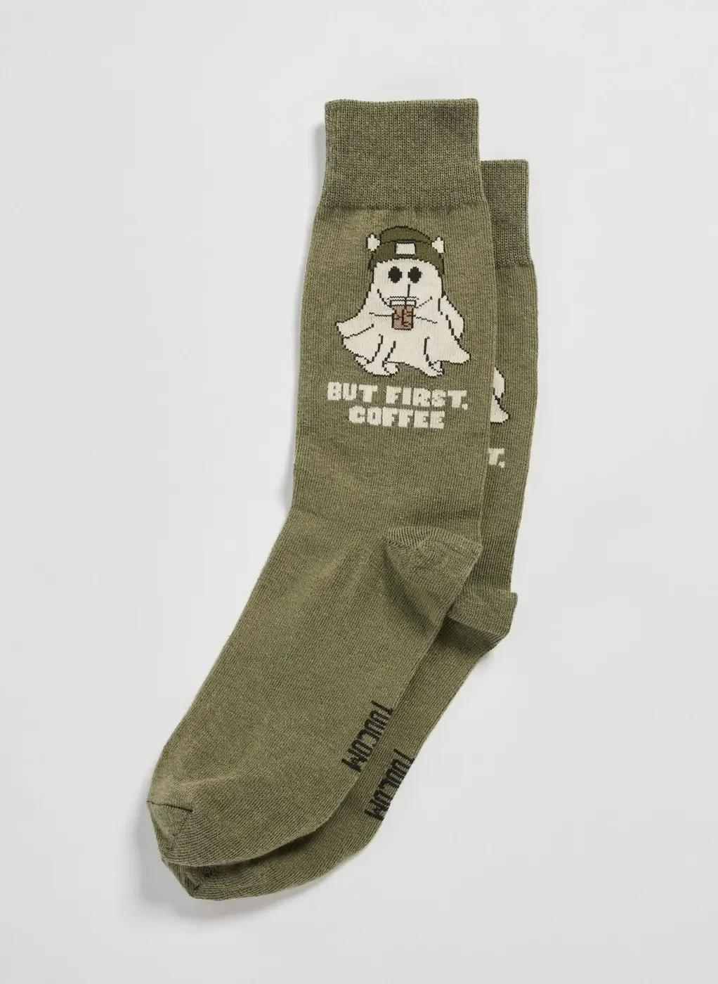 Meia Verde Militar Fantasma Café