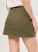 Short Saia Sarja Verde Militar Bolsos