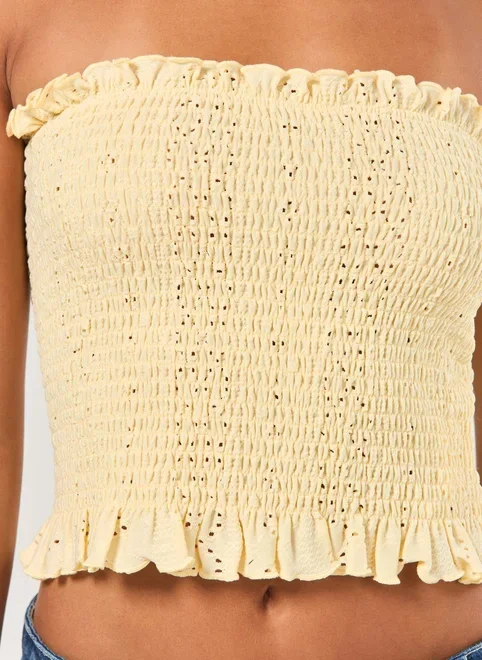 Tube Top Lastex Broderie