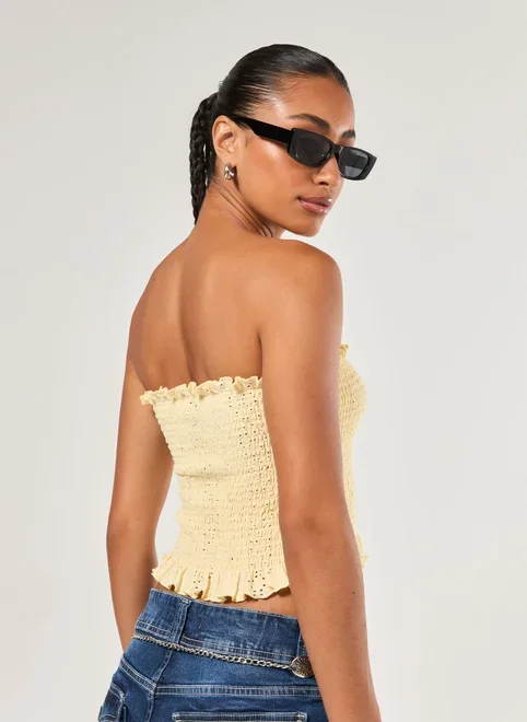 Tube Top Lastex Broderie