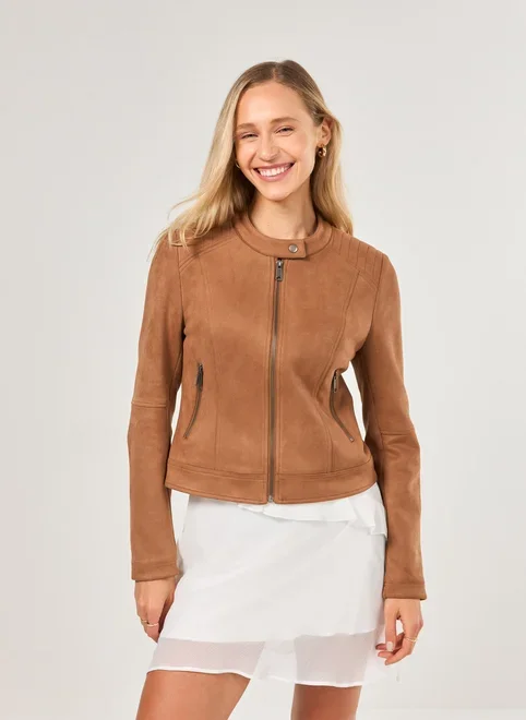 Jaqueta Suede Marrom