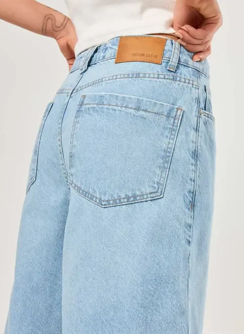 Bermuda Jorts Jeans Claro