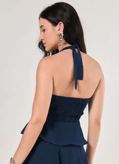 Blusa Frente Única Peplum