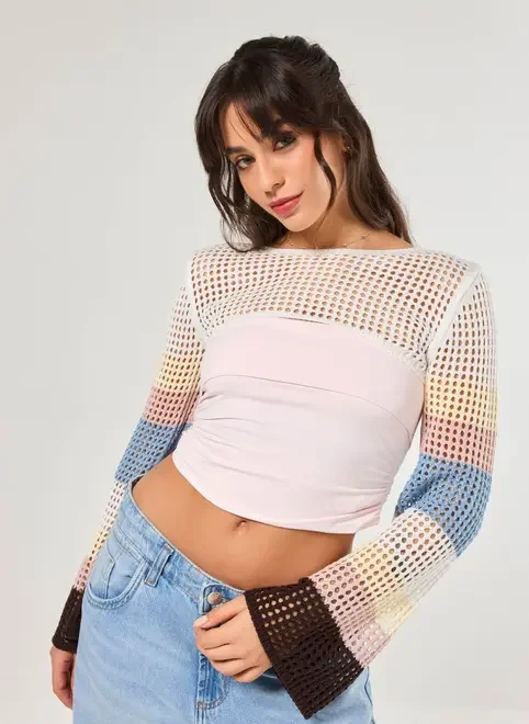 Super Cropped Tricô Listras