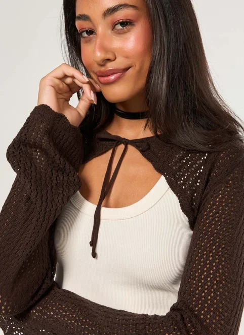 Super Cropped Tricô Amarração