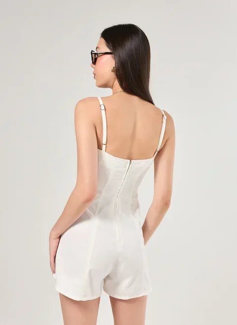 Macaquinho Sarja Off-White