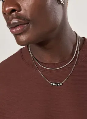 Conjunto 2 Correntes Prateadas Alfinete