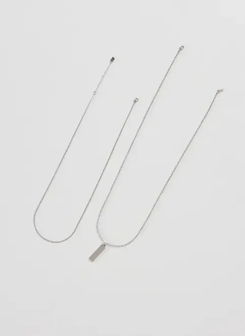 Conjunto 2 Colares Prateados Going Out