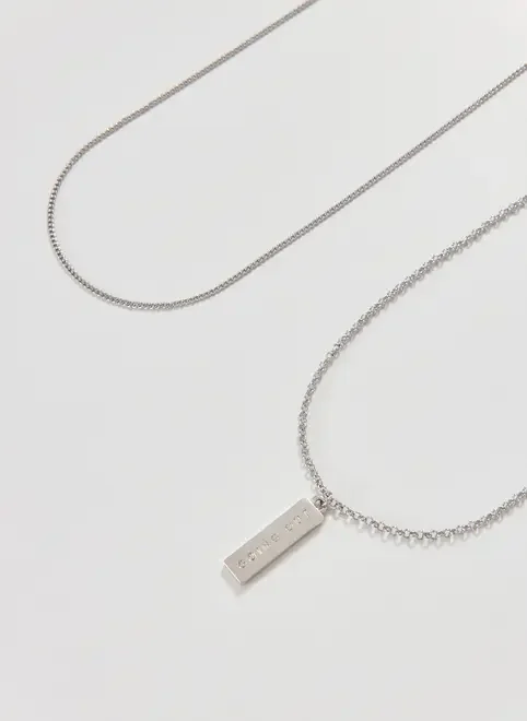 Conjunto 2 Colares Prateados Going Out