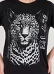 Camiseta Oversized Preta Onça