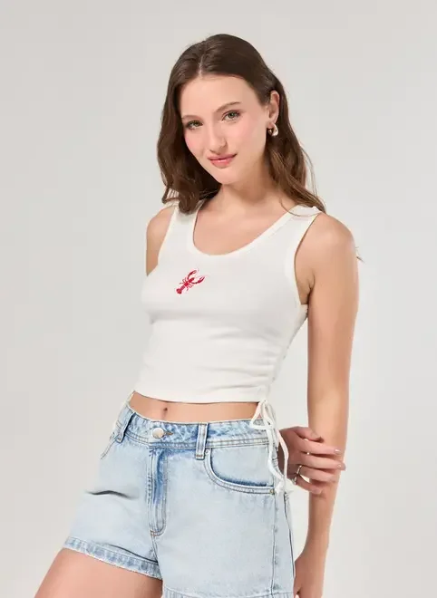 Regata Regulável Bordado Lagosta