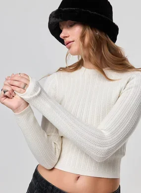 Blusa Canelada Tricô Manga Longa