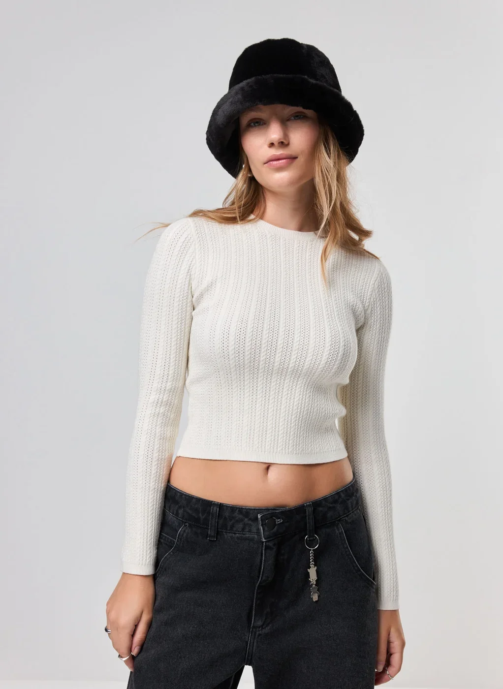 Blusa Canelada Tricô Manga Longa