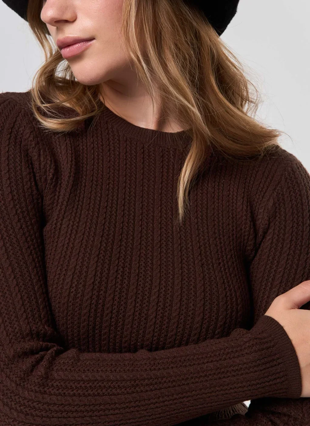 Blusa Canelada Tricô Manga Longa