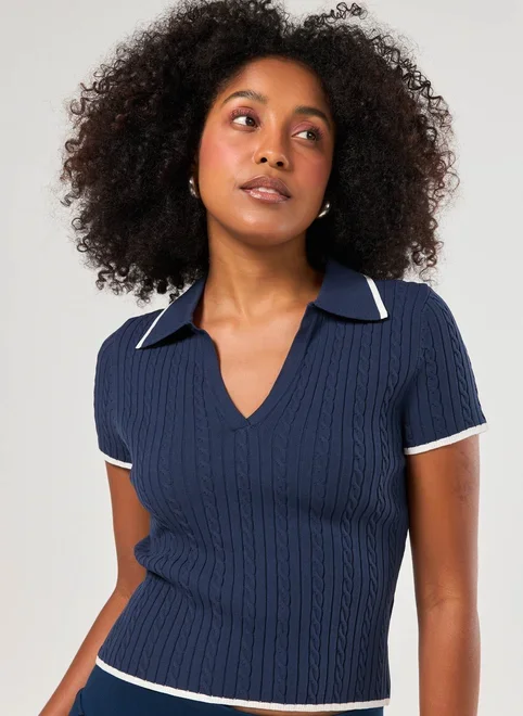 Blusa Polo Tricô