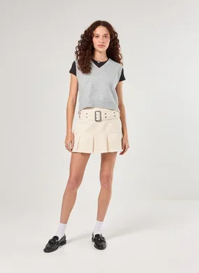 Colete Tricô Cinza Mescla