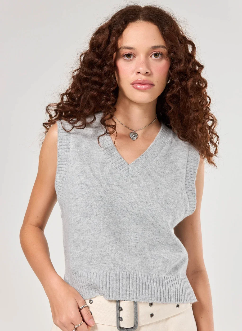 Colete Tricô Cinza Mescla