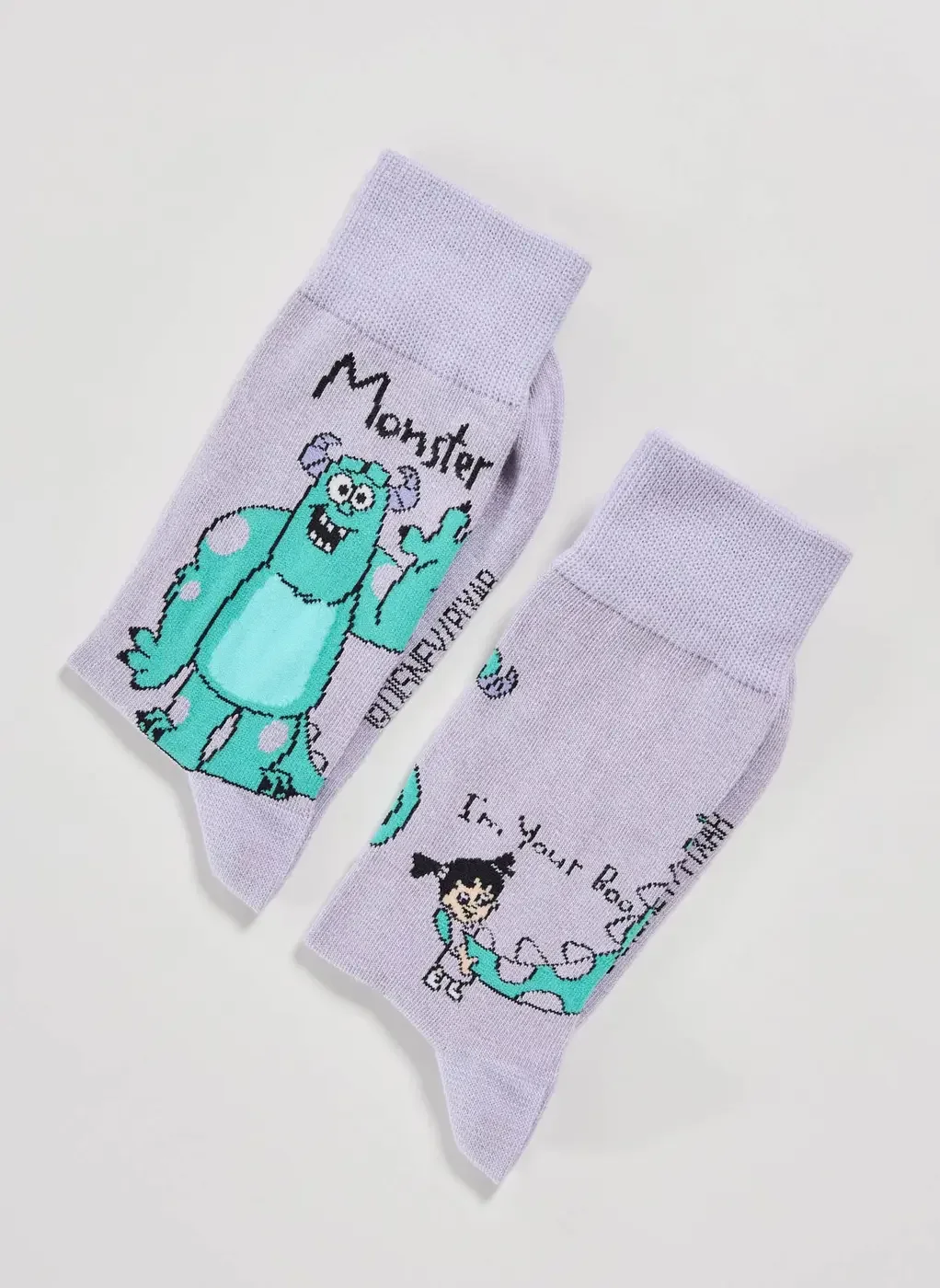 Meia Lilás Monstros S.A