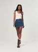 Short Saia Jeans Básico Cintura Alta