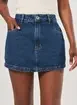 Short Saia Jeans Básico Cintura Alta