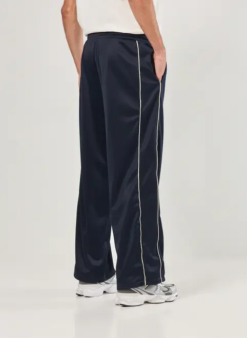 Calça Reta Esportiva Azul-Marinho