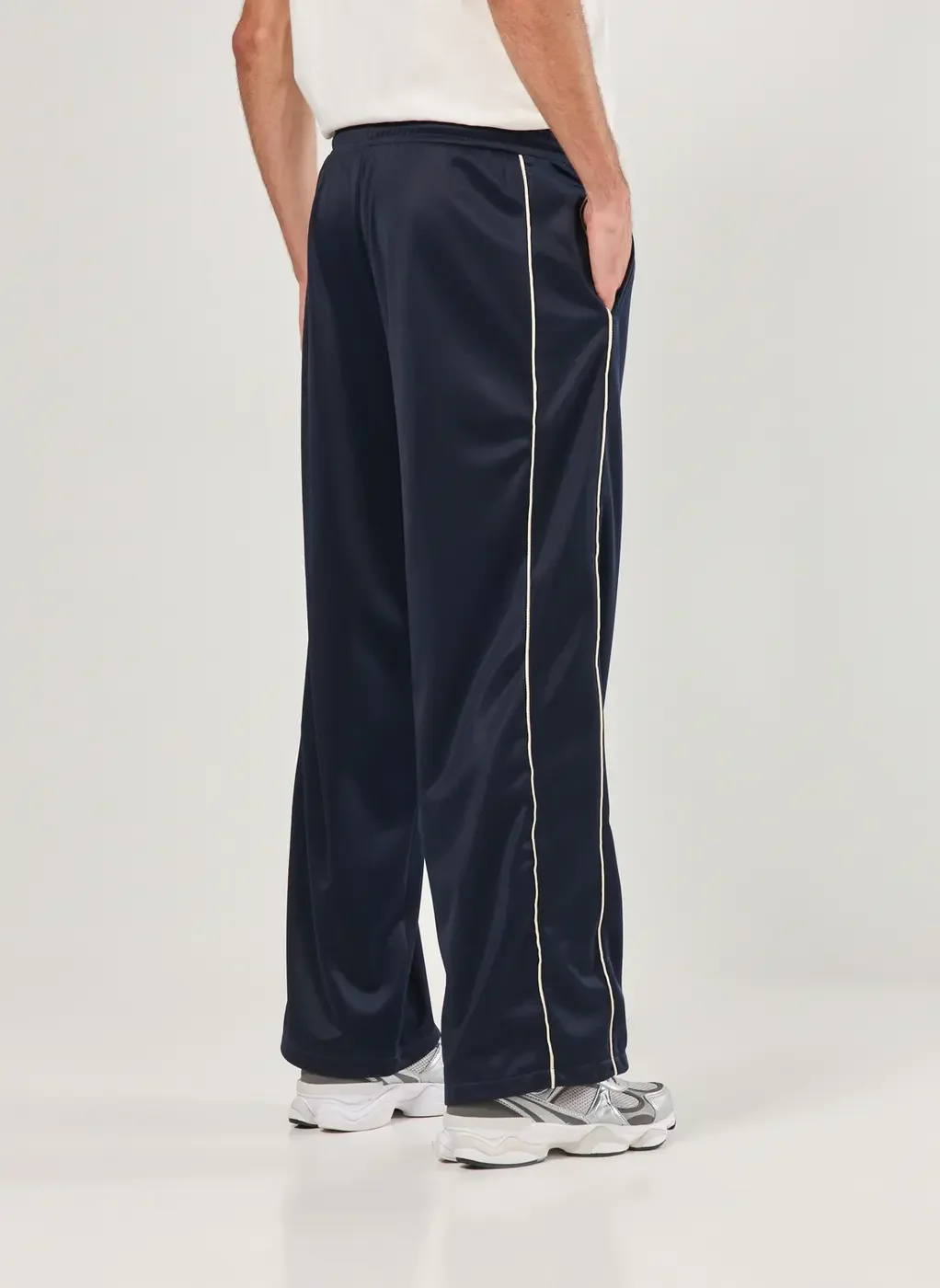 Calça Reta Esportiva Azul-Marinho