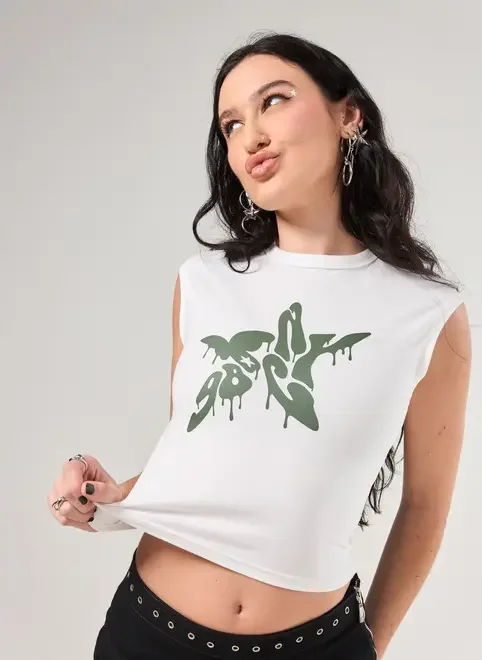 Mini Tee Off-White Estrela