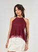 Blusa Tule Halter Amarração