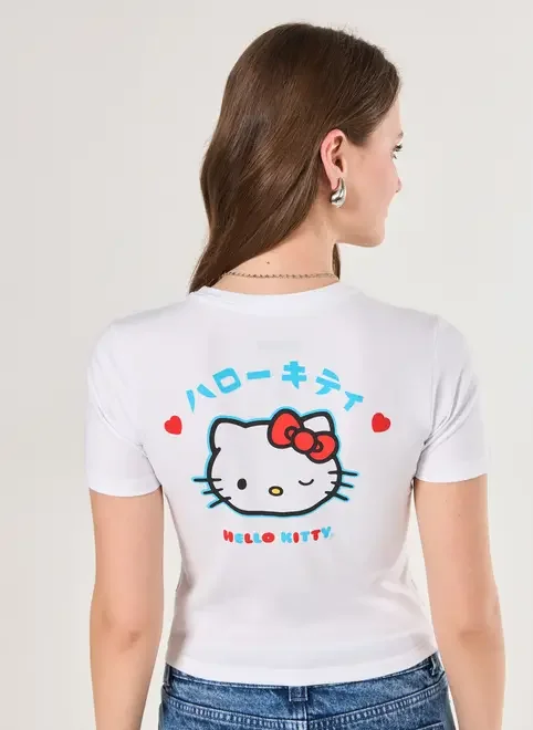 Blusa Off-White Hello Kitty
