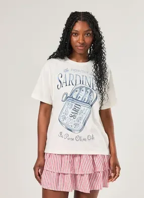 Camiseta Off-White Estampa Sardinha