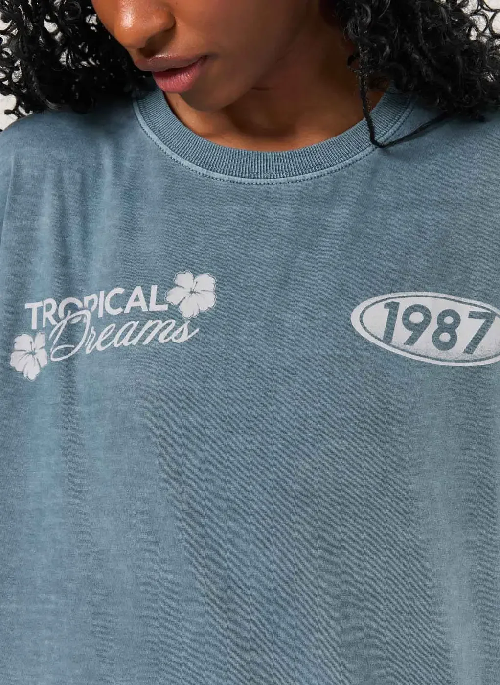 Camiseta Box Azul Hibisco