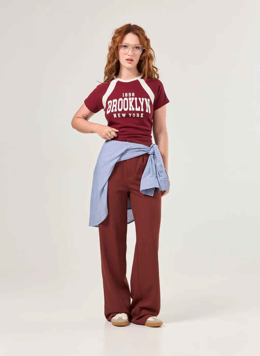 Blusa Bordô College Brooklyn