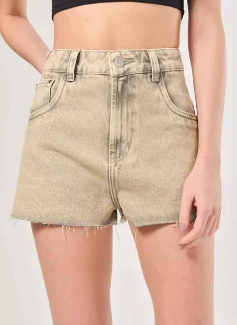 Short Jeans Dirty Cintura Alta