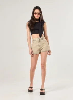 Short Jeans Dirty Cintura Alta